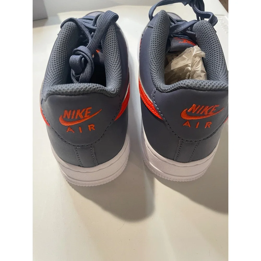 Nike Air Force 1 GS Cement Grey Team Orange Sneakers CT3839-008 Kids Size 6.5Y